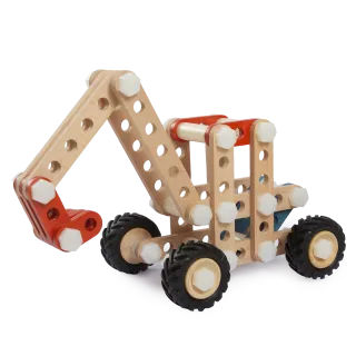 Dřevěná šroubovací stavebnice - Bagr