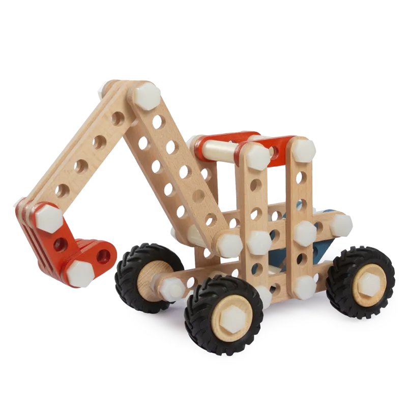 Dřevěná šroubovací stavebnice - Bagr