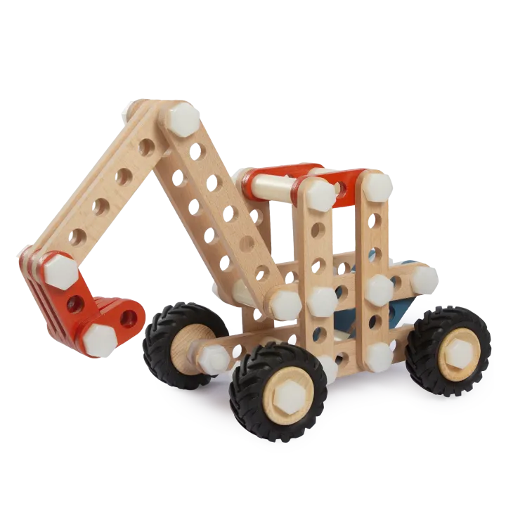 Dřevěná šroubovací stavebnice - Bagr