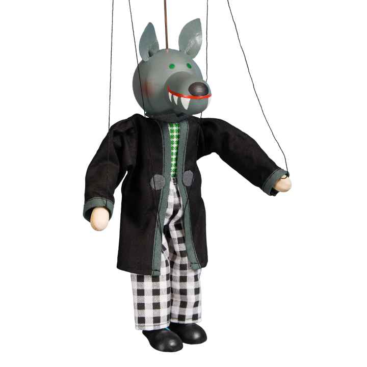 Handpuppe Zweibeiniger Wolf