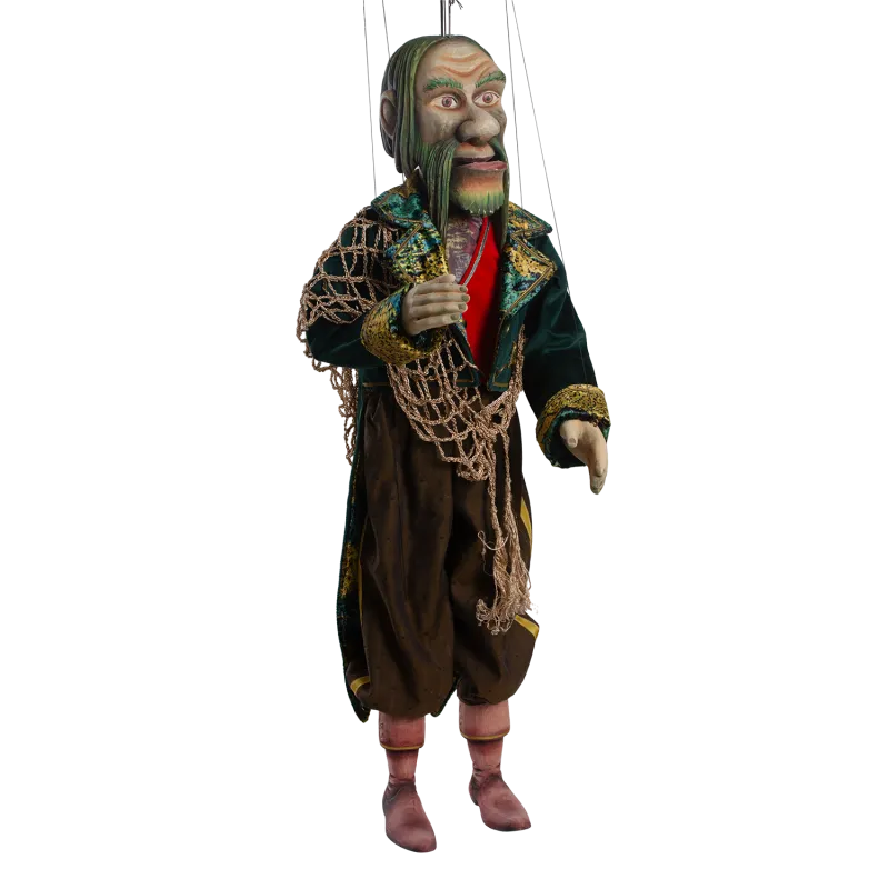 Marioneta Vodník - dřevěná