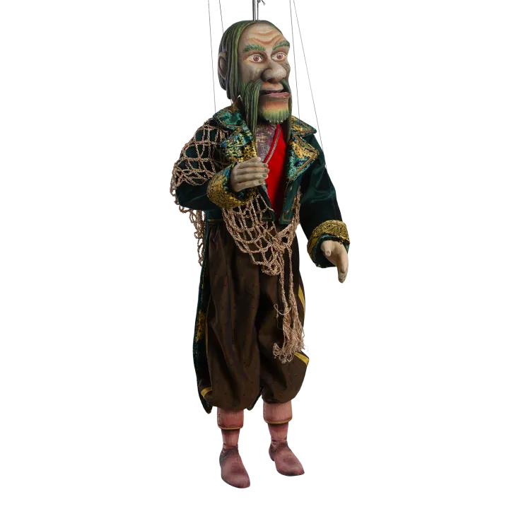 Marioneta Vodník - dřevěná