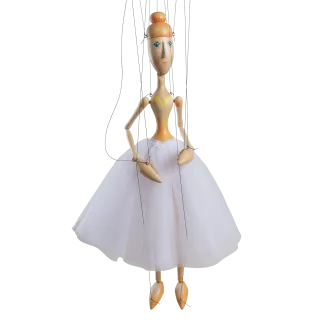 Marioneta Baletka, světlá - 56 cm