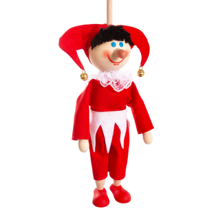 Loutka bez nití - Kašpárek bílý