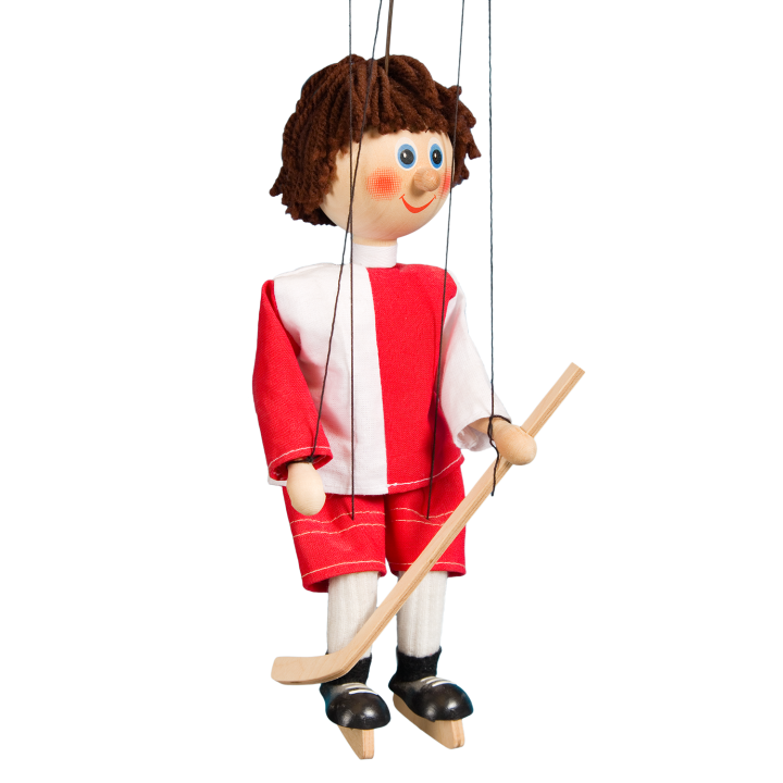Puppet Hockey player red