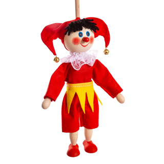 Marionette ohne Fäden - gelbe Marionette