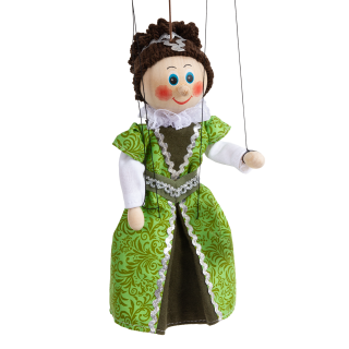 Puppe Edelfrau grün