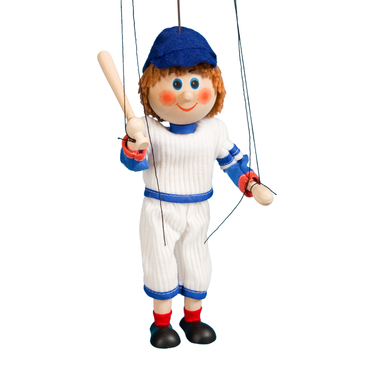 Baseball player puppet