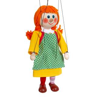 Puppenmädchen mit Zöpfen