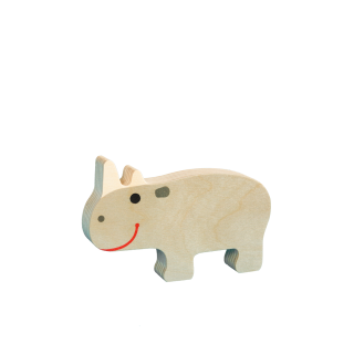 Wooden animal Rhinoceros