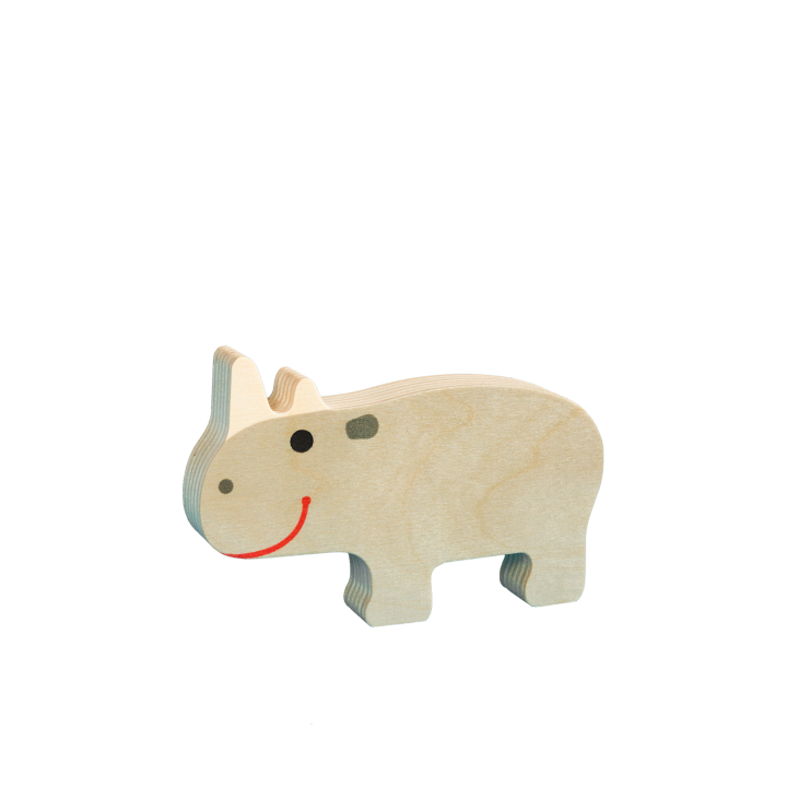 Wooden animal Rhinoceros