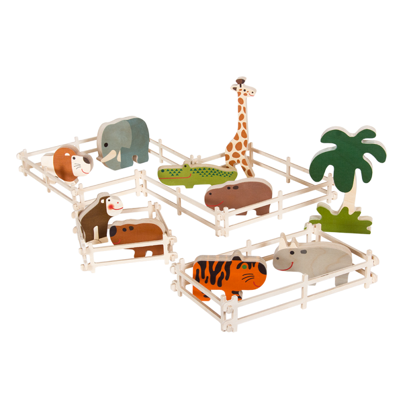 Holztiere ZOO - Satz