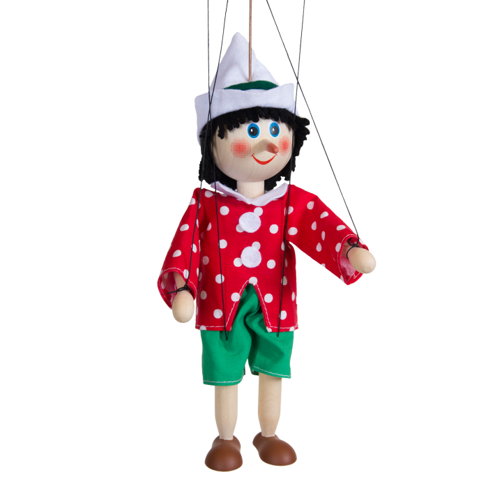 Bábka Červený Pinokio