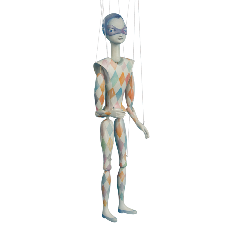 Marionette Harlequin - coloured