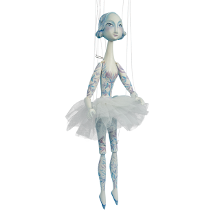 Marionette Colombina - coloured