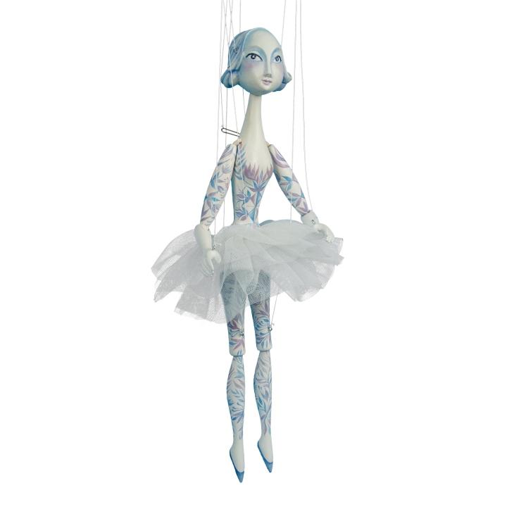 Marionette Colombina - farbig
