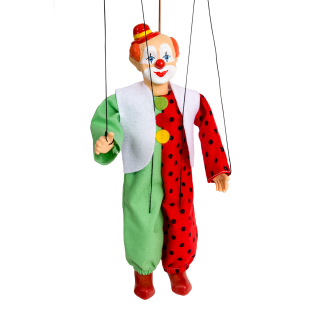 Handpuppe Clown mit Hut