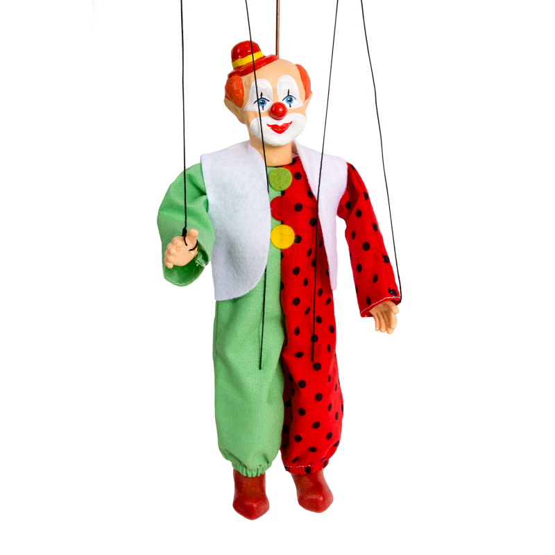 Clown puppet with hat