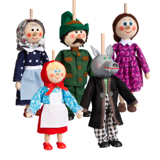 About Little Red Riding Hood - set of puppets