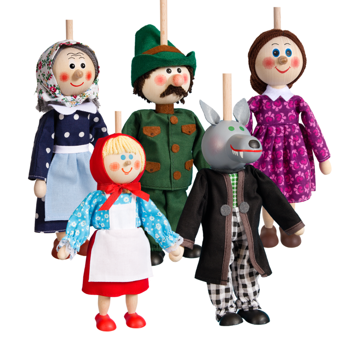 About Little Red Riding Hood - set of puppets