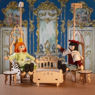 Props - castle furniture for 14 cm puppets