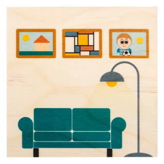 Holzbausatz - Wohnzimmer, Sofa