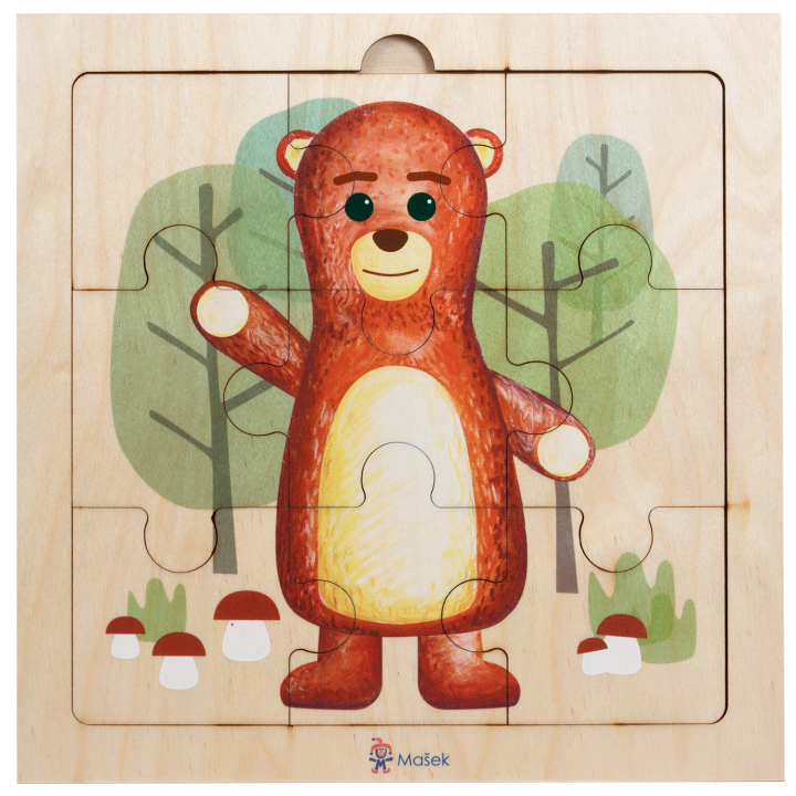 Dřevěné puzzle - Medvěd