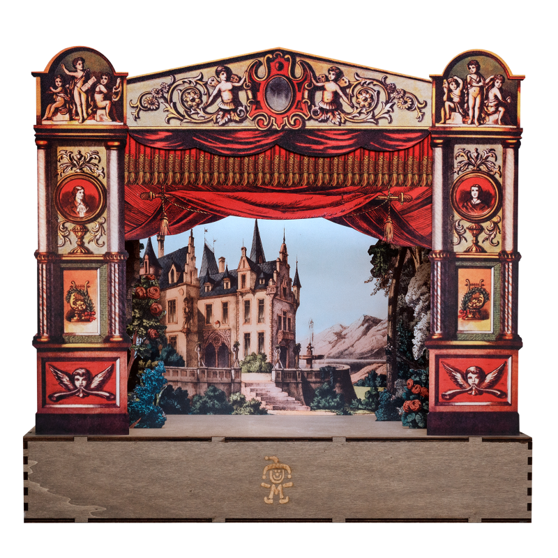 Klassisches Puppentheater für 20 cm Marionetten
