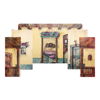 Cottage - Hintergrund für klassisches Theater für 20cm Puppen