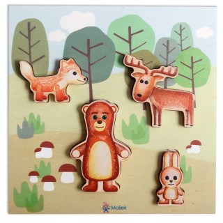 Wooden puzzle - Animals in the forest