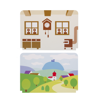 Puppet theatre for 20 cm puppets