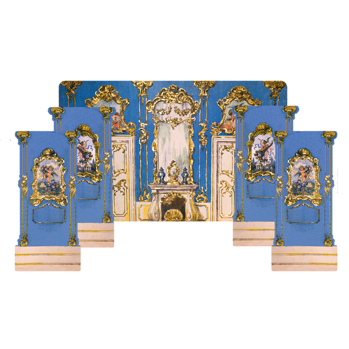 Klassisches Puppentheater für 20 cm Marionetten - ANTIK