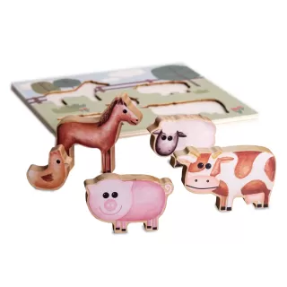 Wooden puzzle - Animals on the farm